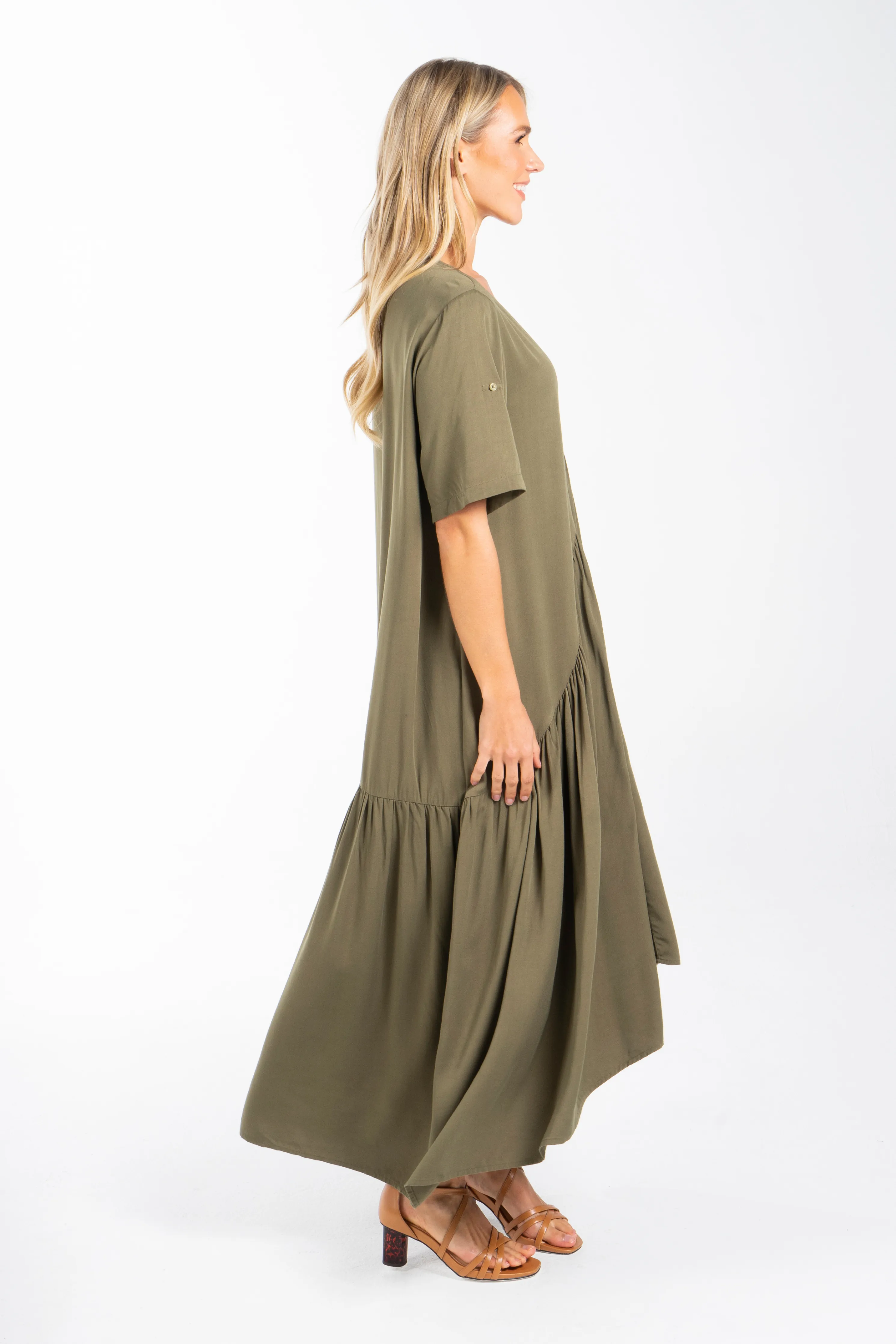 Peak Maxi Dress | Khaki | FINAL SALE