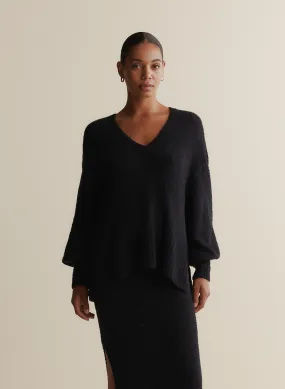 Siona Organic Cotton Cashmere Knit | Navy