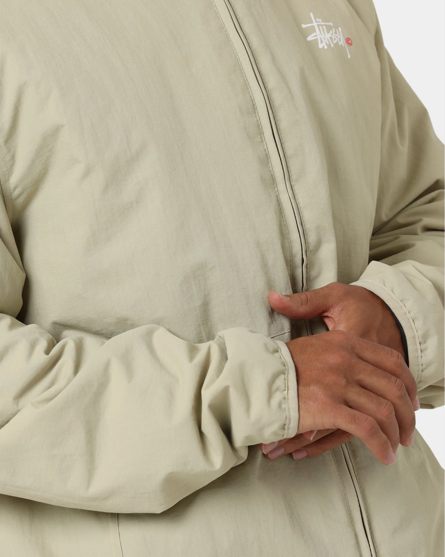 Stussy Graffiti Nylon Hooded Jacket Cement