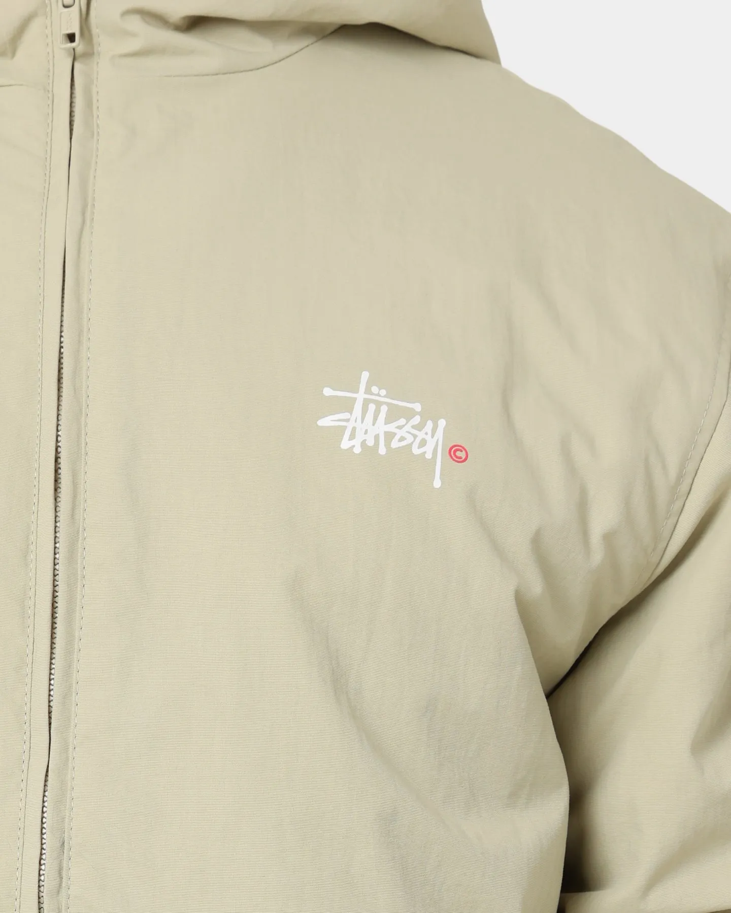 Stussy Graffiti Nylon Hooded Jacket Cement