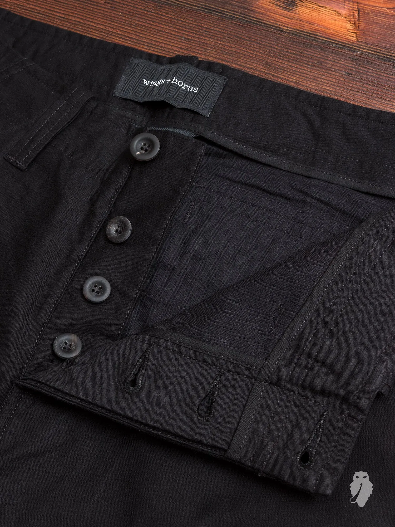 Utility Cotton BDU Pants in Black