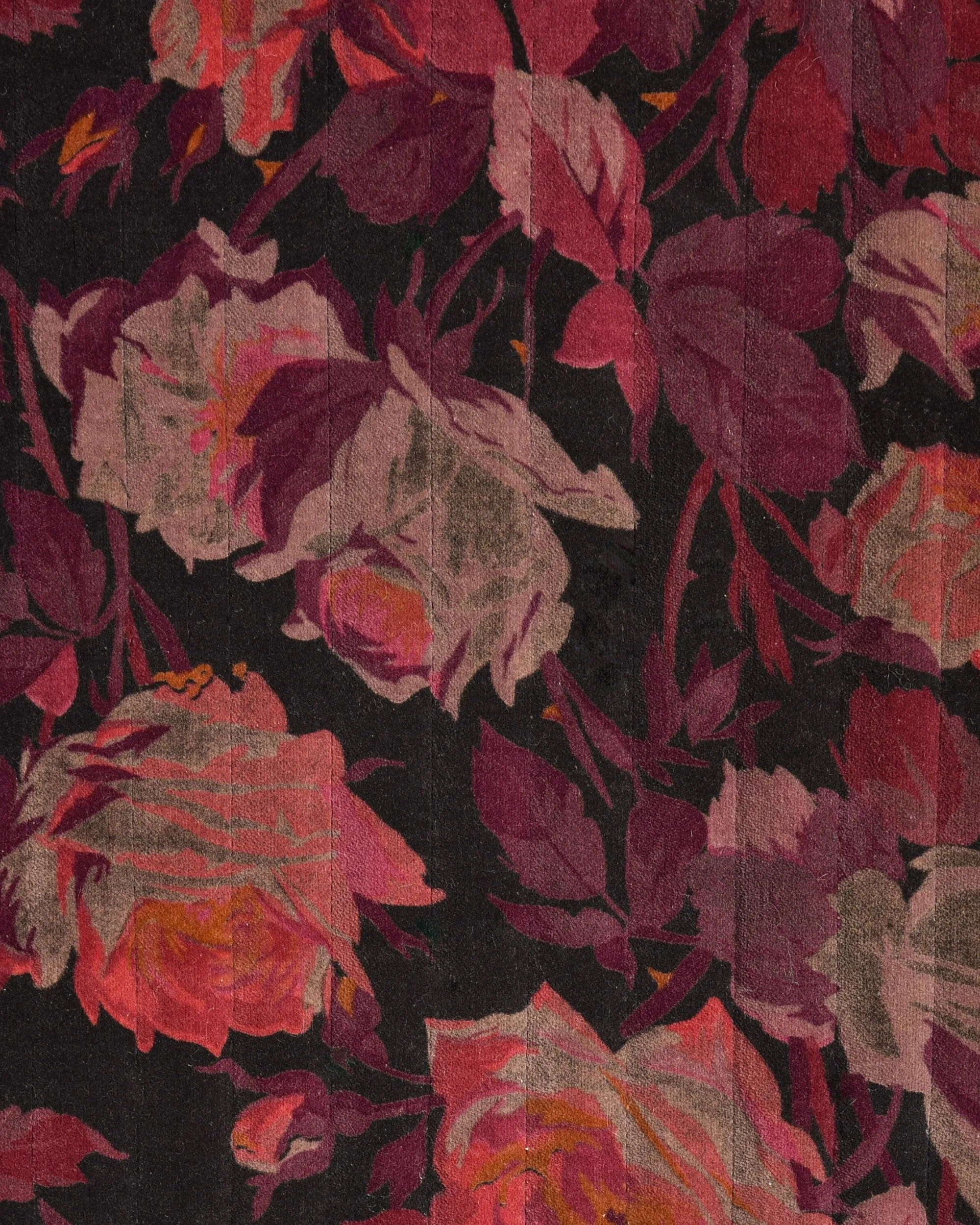 Yara 1970s Floral Velvet Quilt Coat