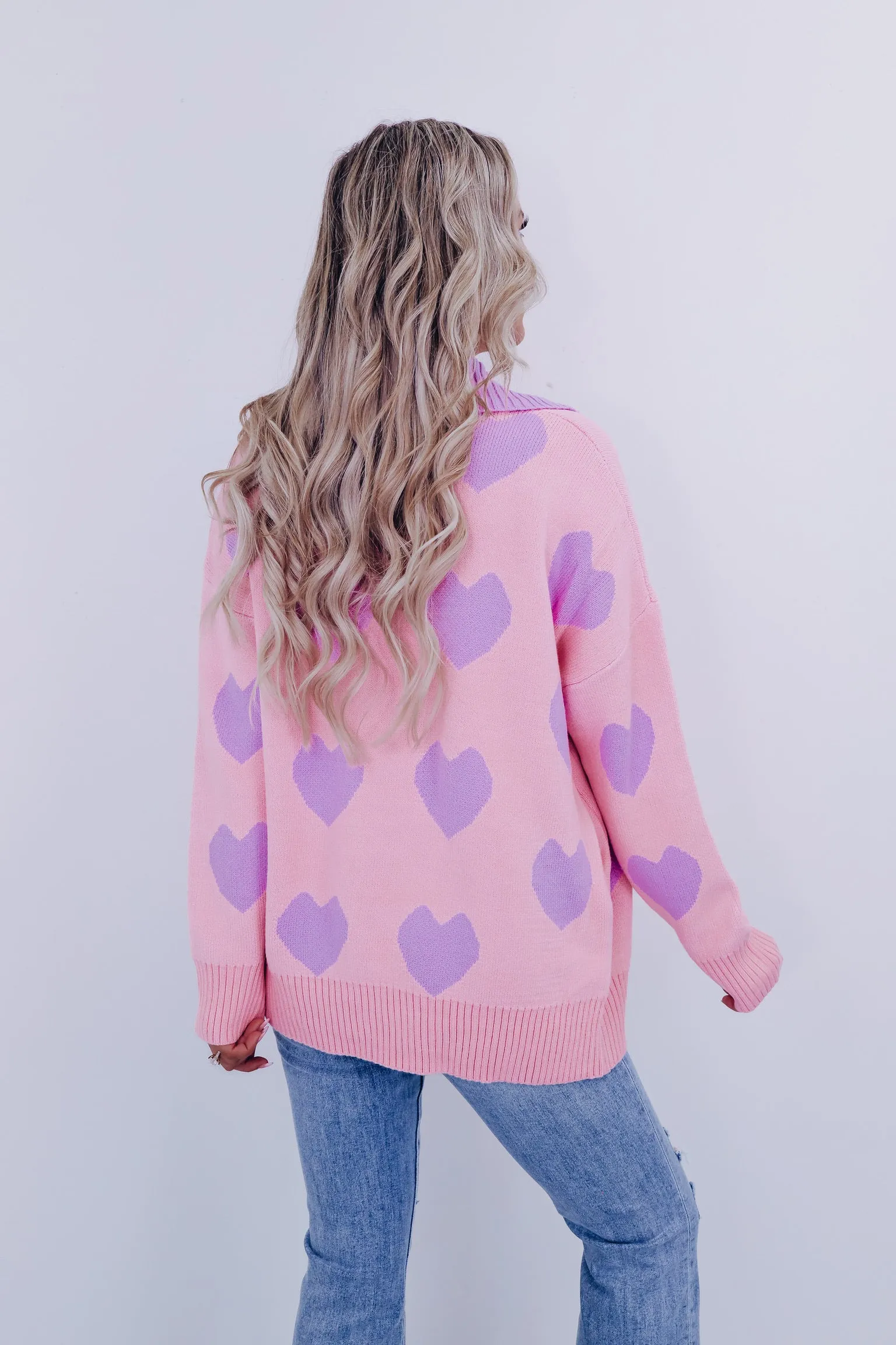 Your Heart's Desire Collared Cardigan - Purple