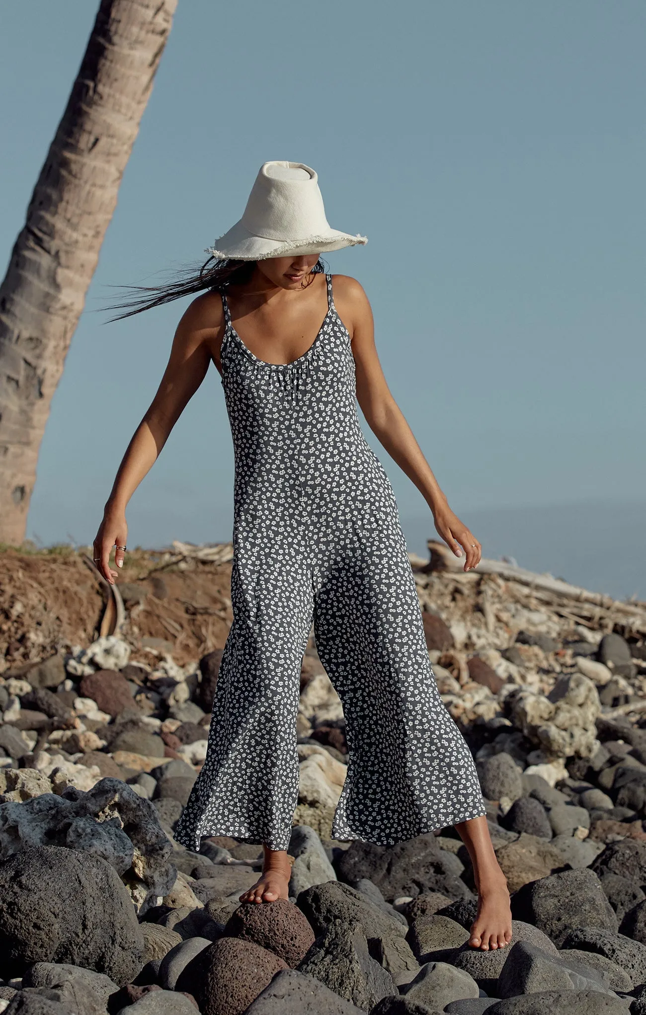 Z-Supply Solstice Ditsy Floral Jumpsuit - Shadow